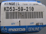 Петля двери передней левой для Mazda 3 (BM) 2013-2019, OEM KD5359210 - вид 3 (фото)