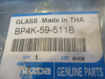 Стекло двери передней левой для Mazda 3 (BK) 2003-2009, OEM BP4K59511B - вид 6 (фото)