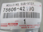 Накладка крыла заднего  левого для Toyota RAV 4 2013-2019, OEM 7560642190 - вид 4 (фото)