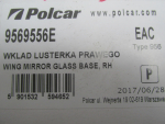 Стекло зеркала правого для Volkswagen Transporter T5 2003-2015, OEM 7E1857522F - вид 3 (фото)