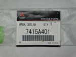 Эмблема для Mitsubishi Outlander 2012>, OEM 7415A401 - вид 2 (фото)
