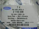 Эмблема для Ford Kuga 2012>, OEM 2116039 - вид 2 (фото)