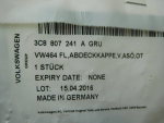 Заглушка буксировочного крюка для Volkswagen Passat CC 2008-2017, OEM 3C8807241A - вид 3 (фото)